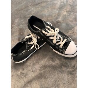 Converse Sneakers Womens 7 Black Chuck Taylor All Star Low Top Canvas Lace Up